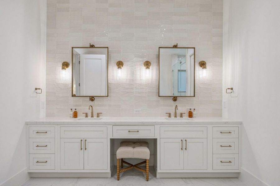 Another photo of the Primary Bathroom Dual Vanity Space.