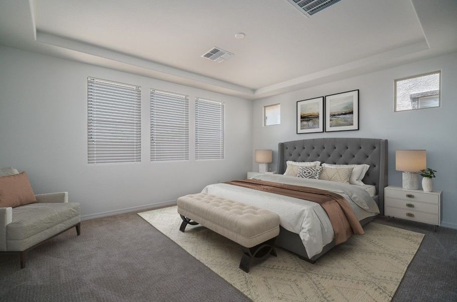 Representative furnished interior of a home built from the Willow by William Ryan Homes in The Grove at El Cidro, Goodyear (Image 27). Representative furnished interior of a home built from the Willow by William Ryan Homes in The Grove at El Cidro, Goodyear (Image 27).