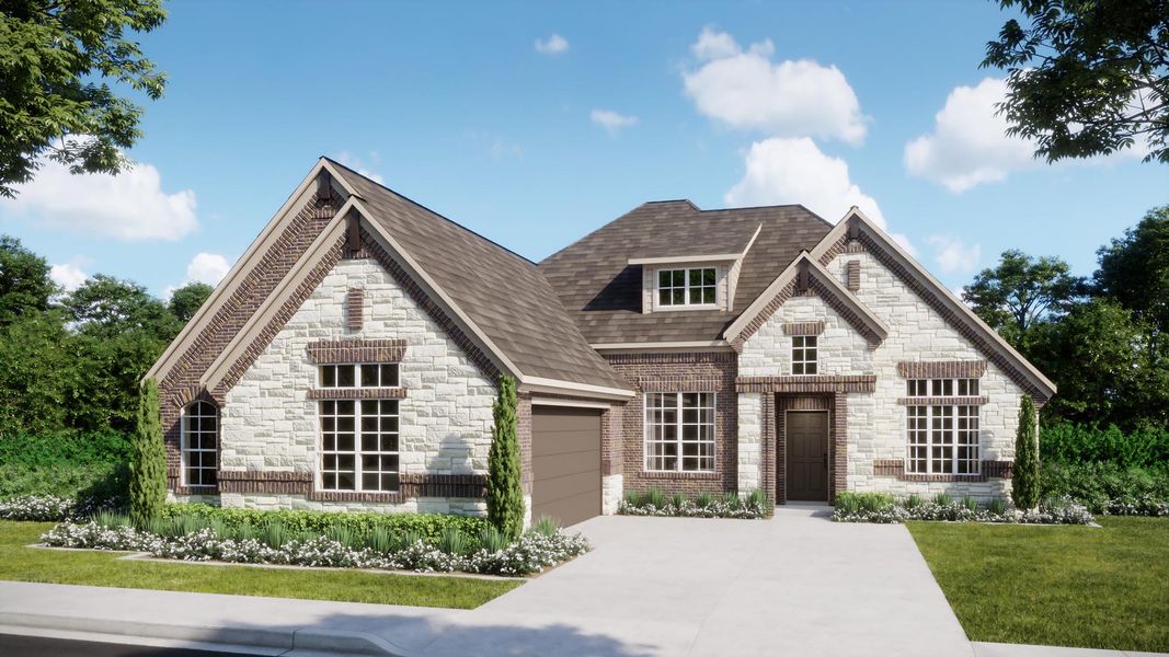 Representative exterior photo of a completed home built from the Concept 2267 by Risewell Homes in Myrtle Creek, Waxahachie, TX (Image 7).