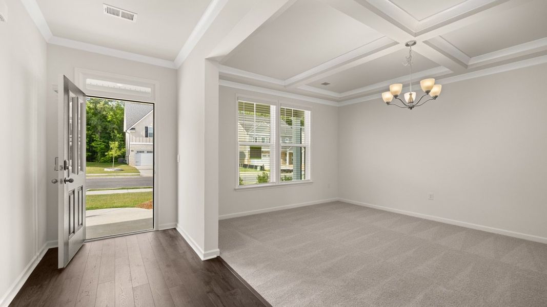 Representative unfurnished interior of a home built from the Hampshire by D.R. Horton in The Gates at Pates Creek, Hampton (Image 19). Representative unfurnished interior of a home built from the Hampshire by D.R. Horton in The Gates at Pates Creek, Hampton (Image 19).