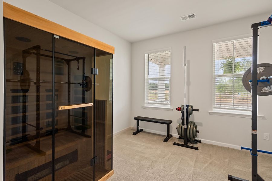 Furnished interior view inside a new home in Sweetgrass at Summers Corner, Summerville (Image 19).