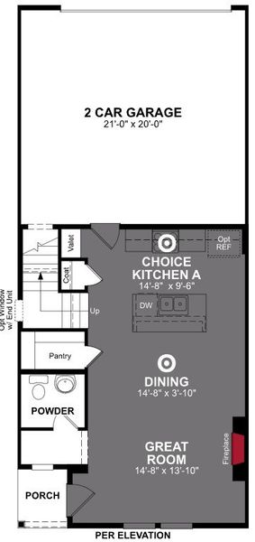 2D floor plan layout of this home in Plano Gateway, Plano, TX (Image 4).
