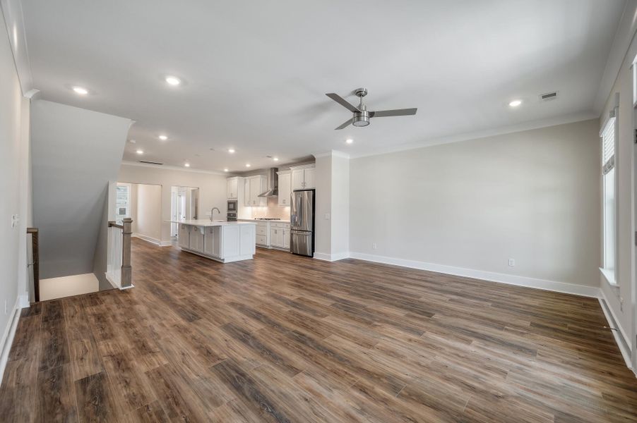 Spacious, unfurnished interior of a new home in The Bluffs at Pinefield Townhomes, Charleston (Image 15).
