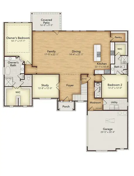 2D floor plan layout of this home in Kentsdale Farms, DeSoto, TX (Image 6). 2D floor plan layout of this home in Kentsdale Farms, DeSoto, TX (Image 6).