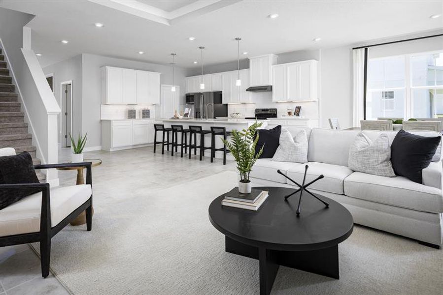 Representative furnished interior of a home built from the Serena by Ryan Homes in Cedar Landings, Leesburg (Image 7).