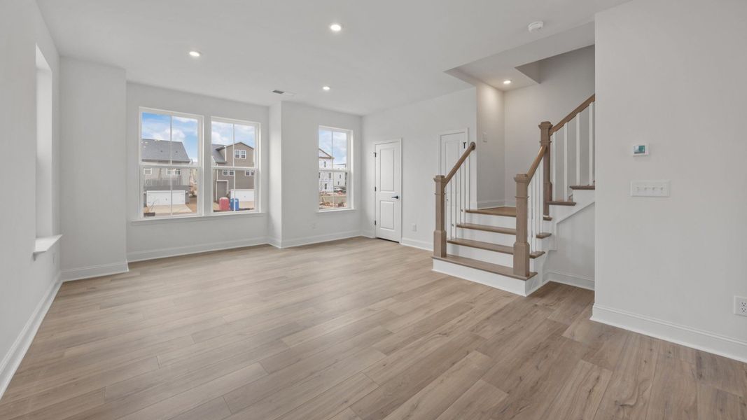 The Landon Plan in River District by DBR Homes in Charlotte, N.C - Living space The Landon Plan in River District by DBR Homes in Charlotte, N.C - Living space
