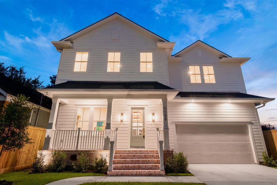 The crisp white exterior, welcoming covered front porch, and clean architectural lines create exceptional curb appeal, while the spacious driveway and attached garage add everyday convenience. The crisp white exterior, welcoming covered front porch, and clean architectural lines create exceptional curb appeal, while the spacious driveway and attached garage add everyday convenience.