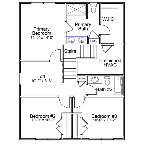 2D floor plan layout of this home in Mayfair Village, Spartanburg, SC (Image 3).