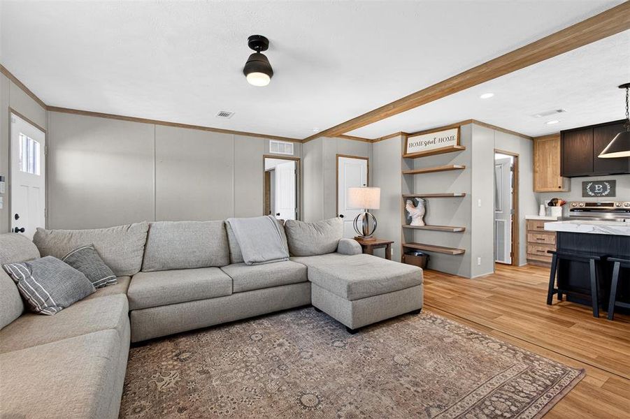 Furnished interior view inside a new home in , Ponder (Image 9).