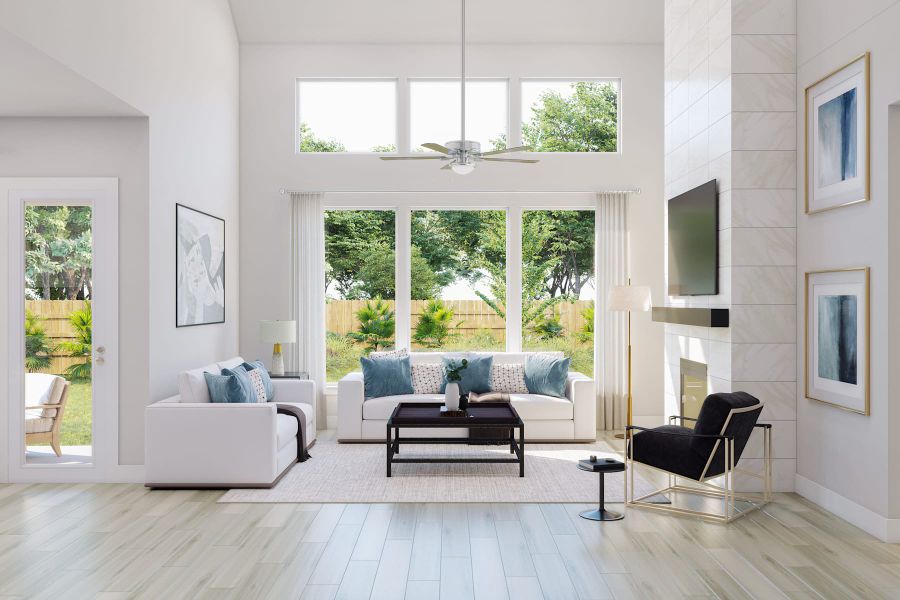 Furnished interior view inside a new home in Woodson’s Reserve, Spring (Image 4).