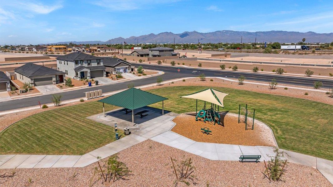 Representative exterior photo of a completed home built from the Diana by D.R. Horton in Blackhawk, Tucson, AZ (Image 26).
