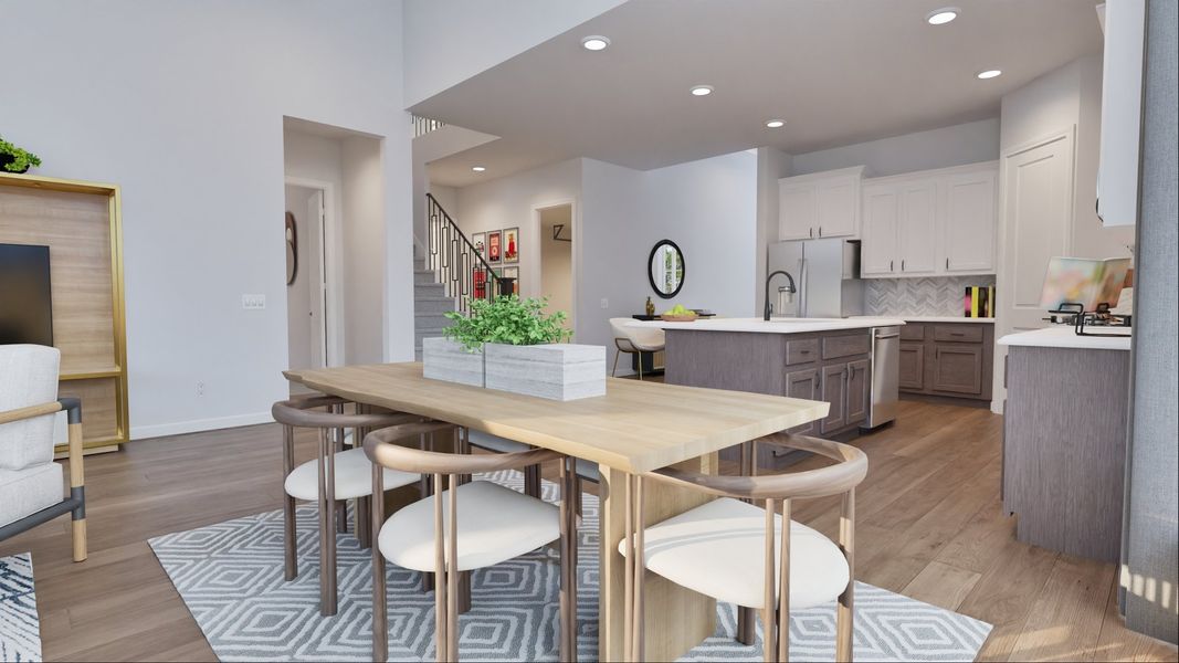 Representative furnished interior of a home built from the Hamilton by Risewell Homes in 6 Creeks, Kyle (Image 5).