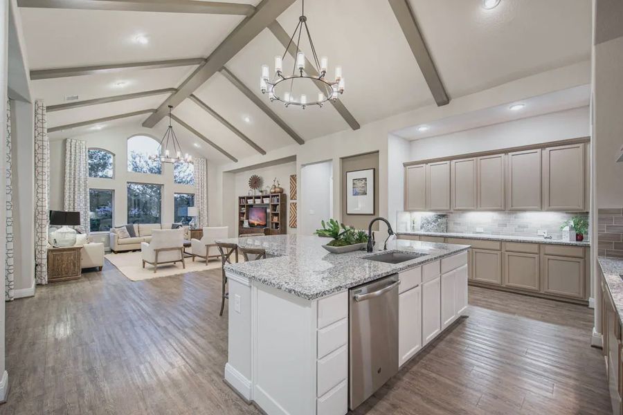 Representative furnished interior of a home built from the Lancashire by Chesmar Homes in Potranco Oaks 100's, Castroville (Image 8).
