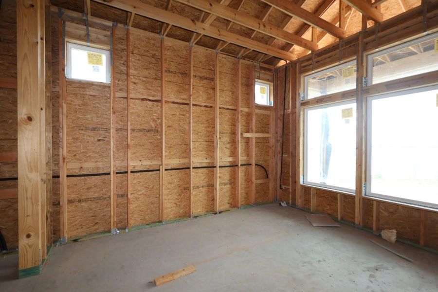 In-progress construction of a new home in Pomona 45' Homesites, Manvel, TX (Image 4).