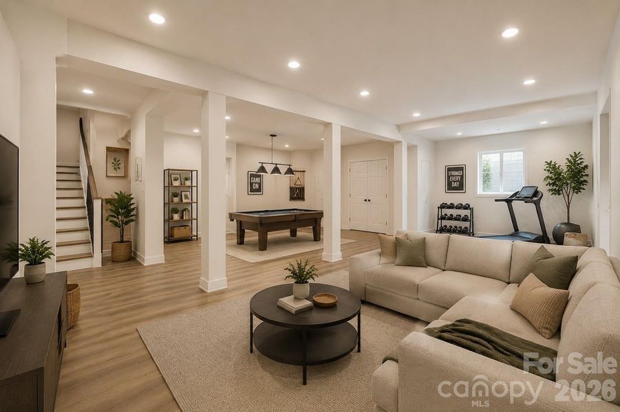 Basement Virtually Finished Living Area
