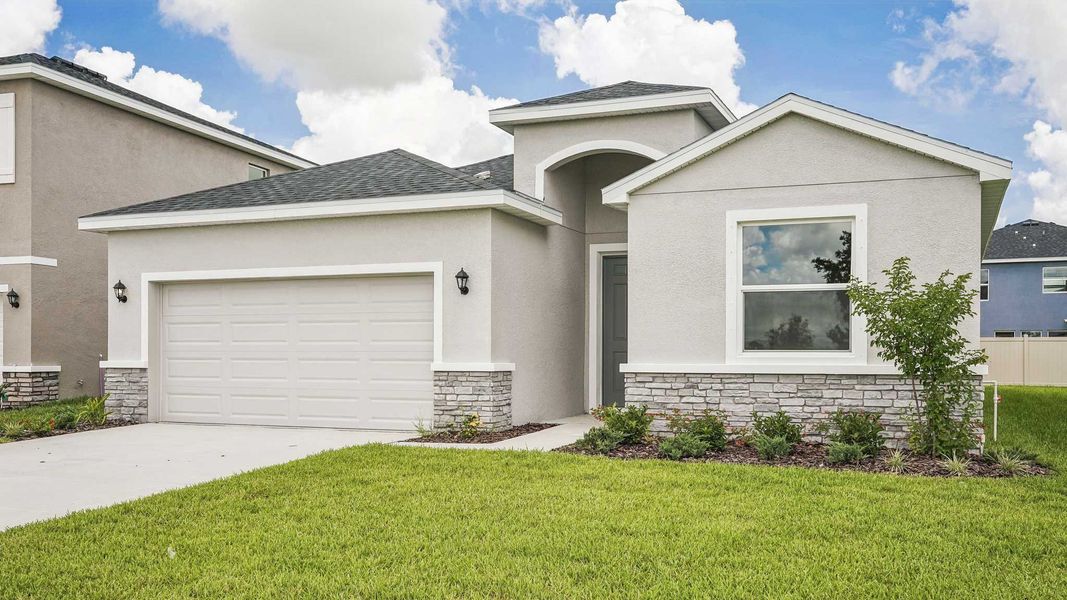 Representative exterior photo of a completed home built from the Lantana by D.R. Horton in Star Farms at Lakewood Ranch, Bradenton, FL (Image 18).