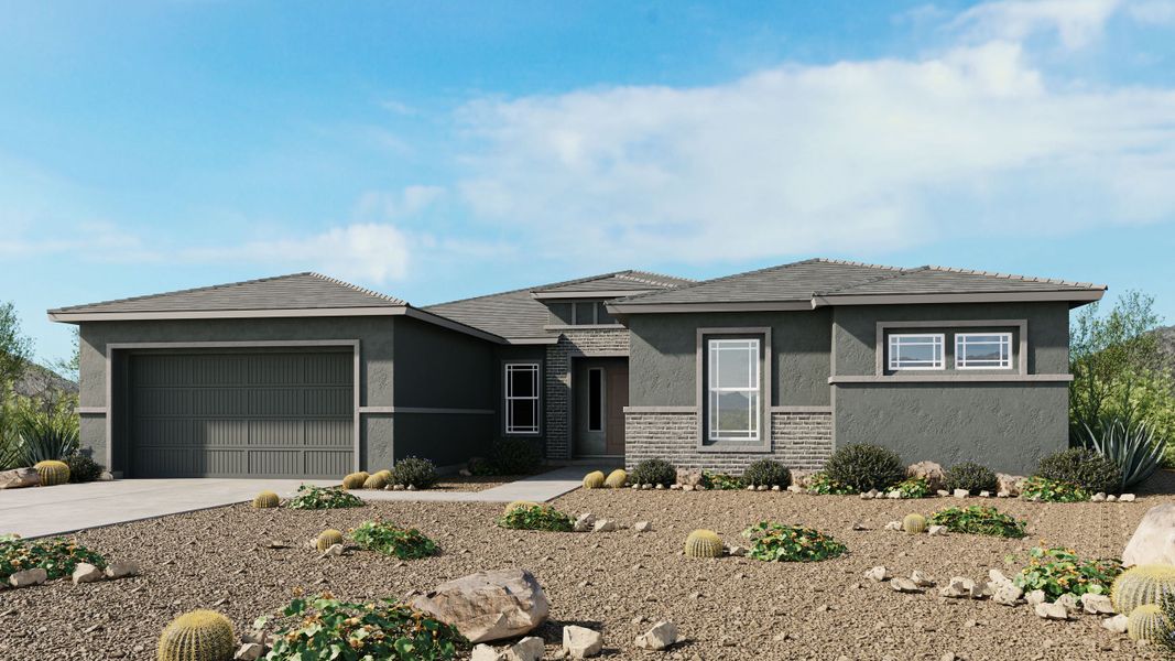 Representative exterior photo of a completed home built from the Palisade by Taylor Morrison in Borgata Summit, Queen Creek, AZ (Image 3).