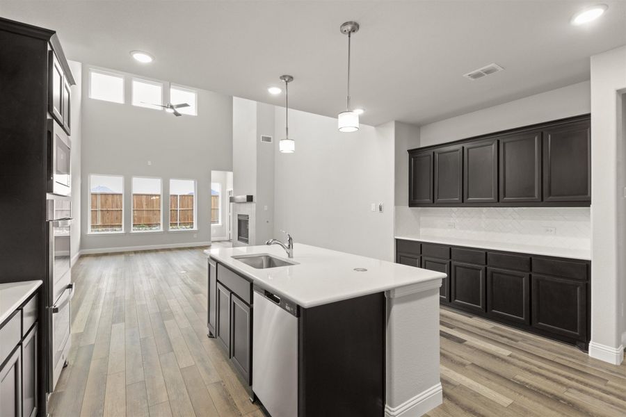Furnished interior view inside a new home in Keeneland, Aubrey (Image 7).
