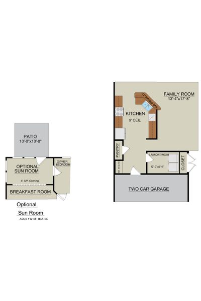Wassaw Floor Plan with Structural Options | Ernest Homes