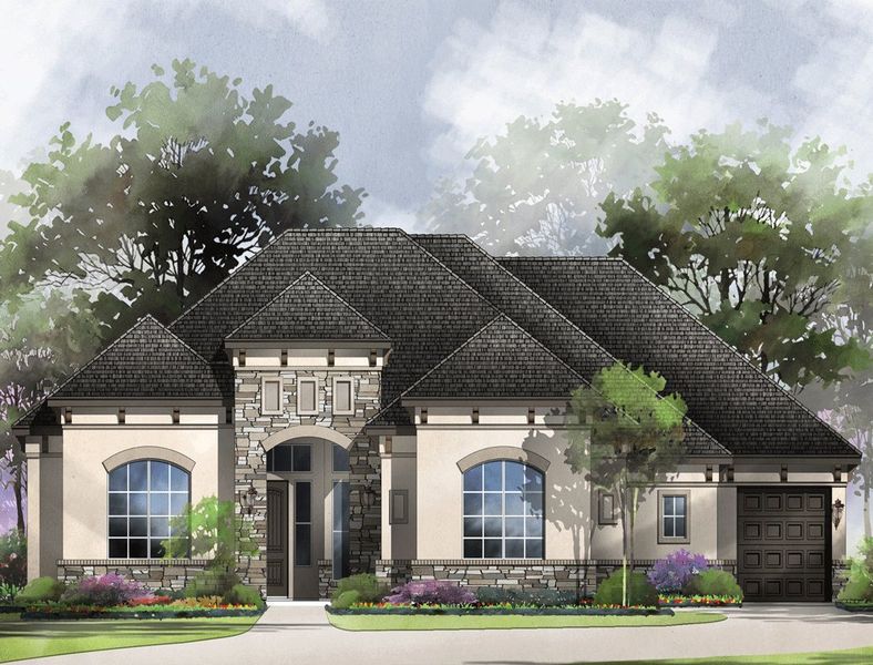 Milano Floor Plan Elevation F, Stewart's Forest, Conroe | Sitterle Homes
