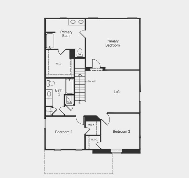 2D floor plan layout for the Plan 2107 Modeled by KB Home in Cedar Crossings I, Haines City, FL (Image 4).