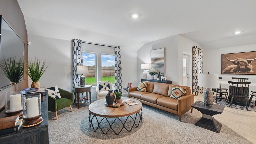 Furnished interior view inside a new home in Lonestar at Liberty Trails, Fort Worth (Image 17).