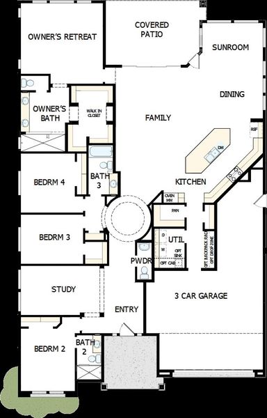 2D floor plan layout of this home in Meridian at Northpointe at Vistancia, Peoria, AZ (Image 5).