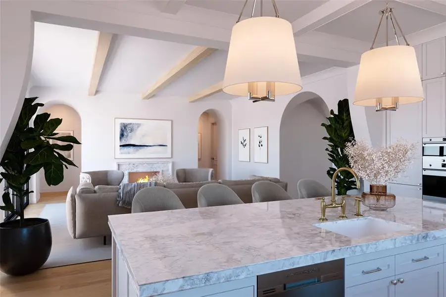 Furnished interior view inside a new home in , Dallas (Image 5).