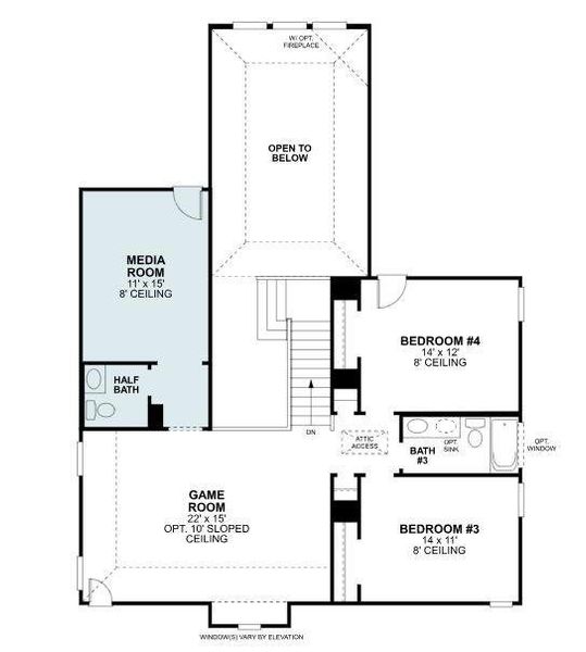 2D floor plan layout of this home in Lilyana, Celina, TX (Image 3).