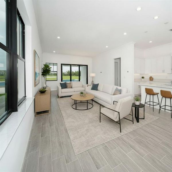 Furnished interior view inside a new home in Tesoro Club, Port St. Lucie (Image 31).