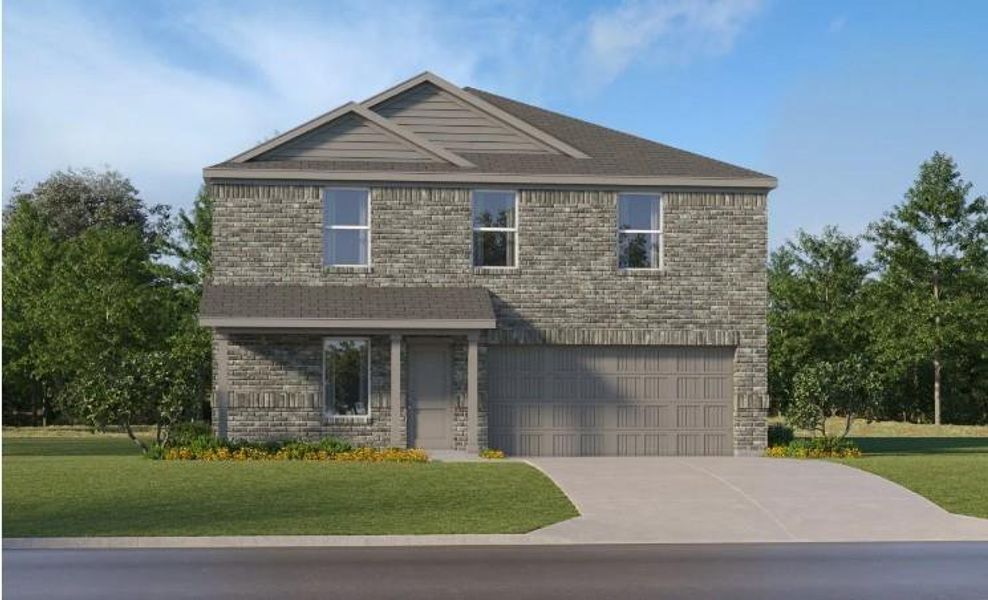 Front exterior of a new home in Magnolia Forest, Magnolia, TX, highlighting curb appeal (Image 1). Front exterior of a new home in Magnolia Forest, Magnolia, TX, highlighting curb appeal (Image 1).