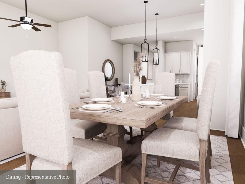Furnished interior view inside a new home in The Woodlands Hills - Reserve Collection, Willis (Image 4).