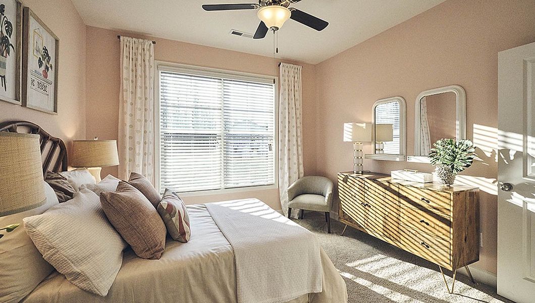 Furnished interior view inside a new home in The Meadows at Kinsley, Jamestown (Image 20). Furnished interior view inside a new home in The Meadows at Kinsley, Jamestown (Image 20).