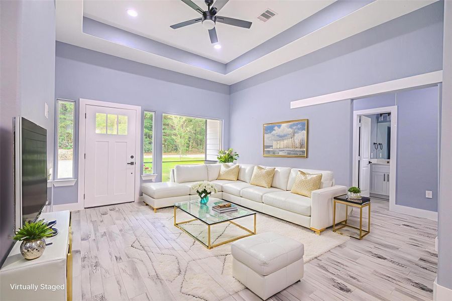 Furnished interior view inside a new home in , Willis (Image 10).