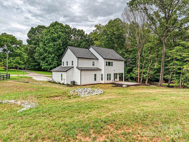 Large tree lined lot