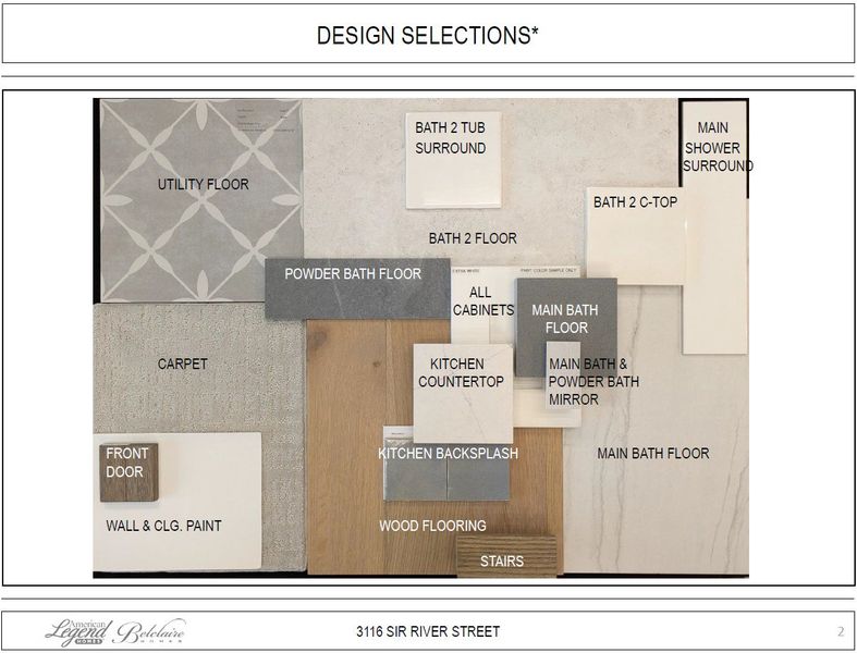Representative photo of design selections for 3116 Sir River