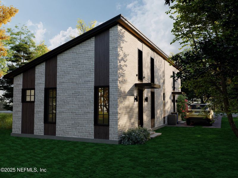 Front exterior of a new home in , Jacksonville, FL, highlighting curb appeal (Image 25).