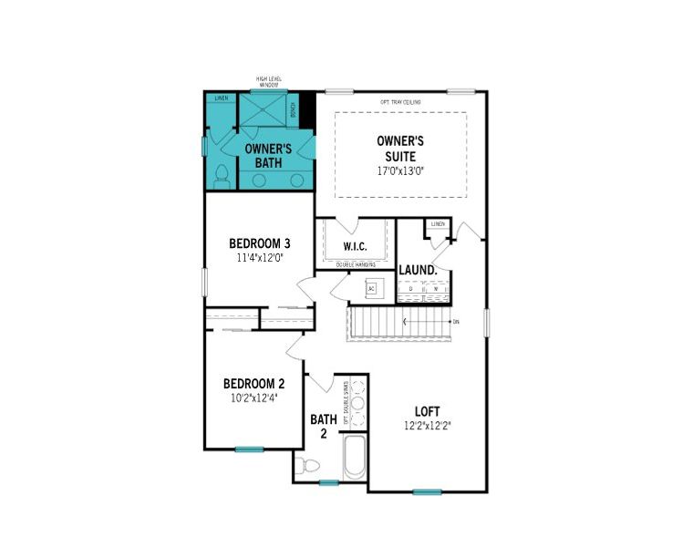 2D floor plan layout of this home in RiverTown - Forest, St. Johns, FL (Image 4).