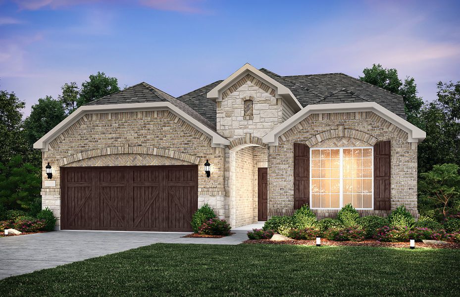 The Mooreville, a two-story new construction home with 2-car garage, shown with Home Exterior C