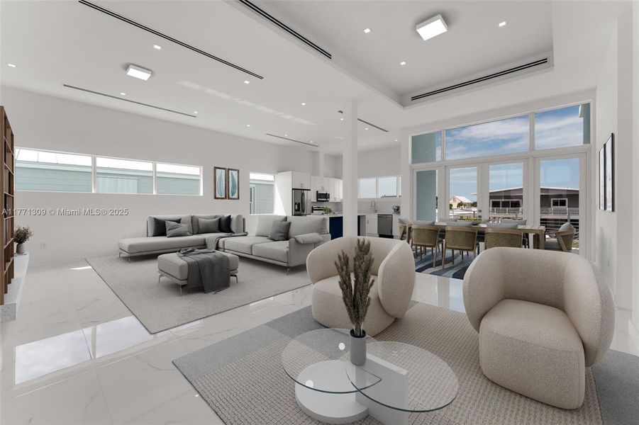 Furnished interior view inside a new home in , Key Largo (Image 15).