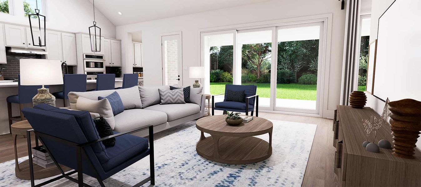 The Clover - Family Room w/ Sliding Glass Door The Clover - Family Room w/ Sliding Glass Door