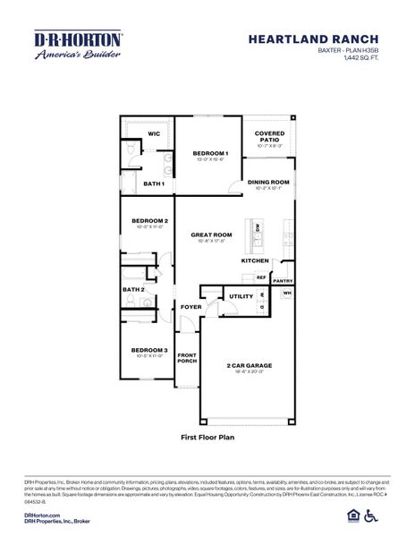 2D floor plan layout of this home in Heartland Ranch, Coolidge, AZ (Image 4). 2D floor plan layout of this home in Heartland Ranch, Coolidge, AZ (Image 4).
