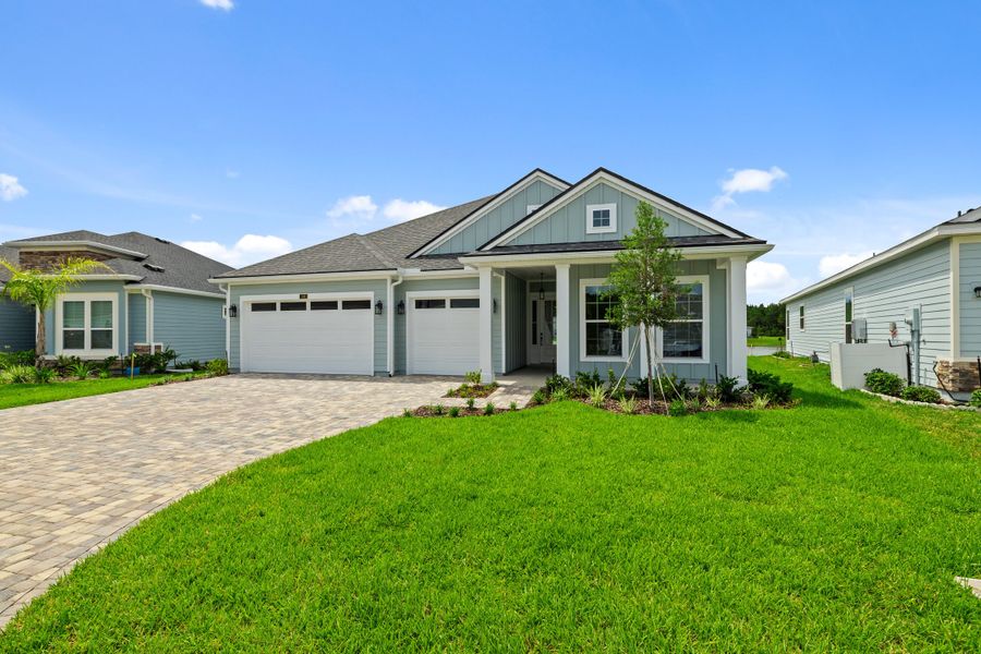 Representative exterior photo of a completed home built from the Aurora by Riverside Homes in Hidden Creek at SilverLeaf Phase 1, St. Augustine, FL (Image 31).