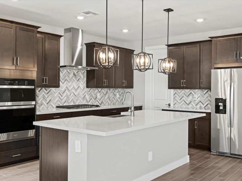 Furnished interior view inside a new home in Blossom Rock Reserve Series, Apache Junction (Image 2). Furnished interior view inside a new home in Blossom Rock Reserve Series, Apache Junction (Image 2).
