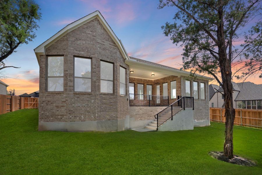 Rear of Home and Private Backyard