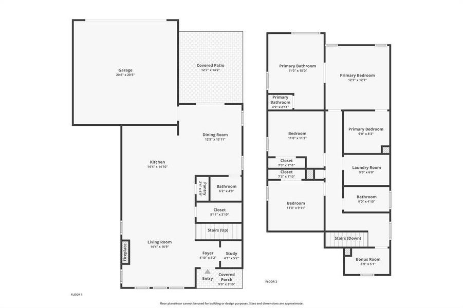 2D floor plan layout of this home in , Dallas, TX (Image 5).