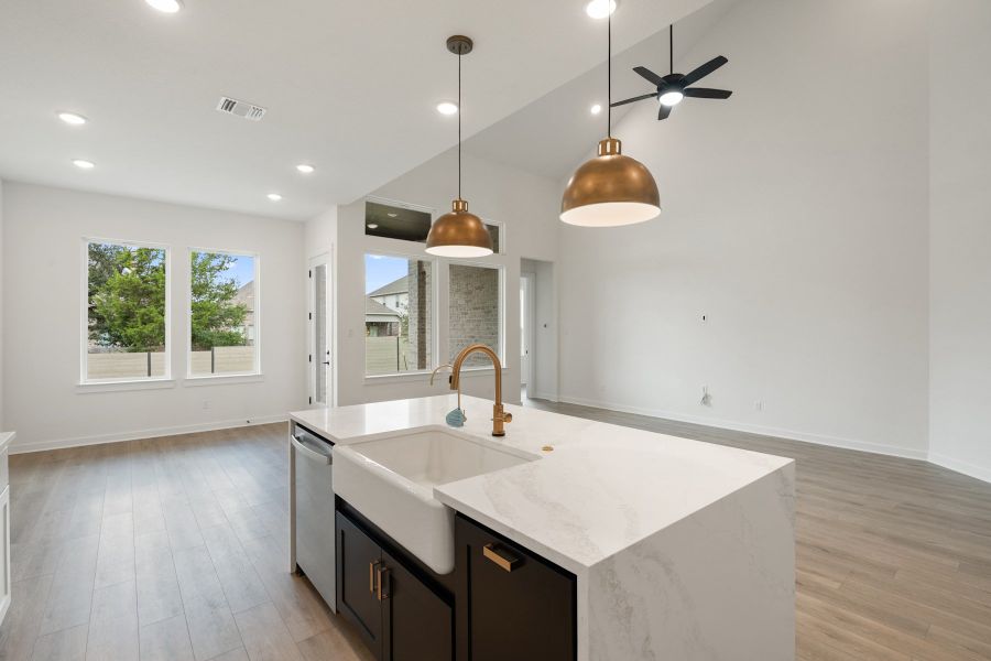 Furnished interior view inside a new home in Wolf Ranch, Georgetown (Image 11).