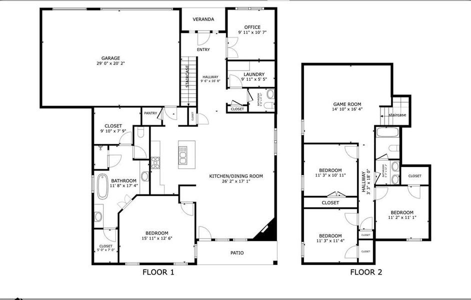 2D floor plan layout of this home in Heath Golf and Yacht, Heath, TX (Image 5).
