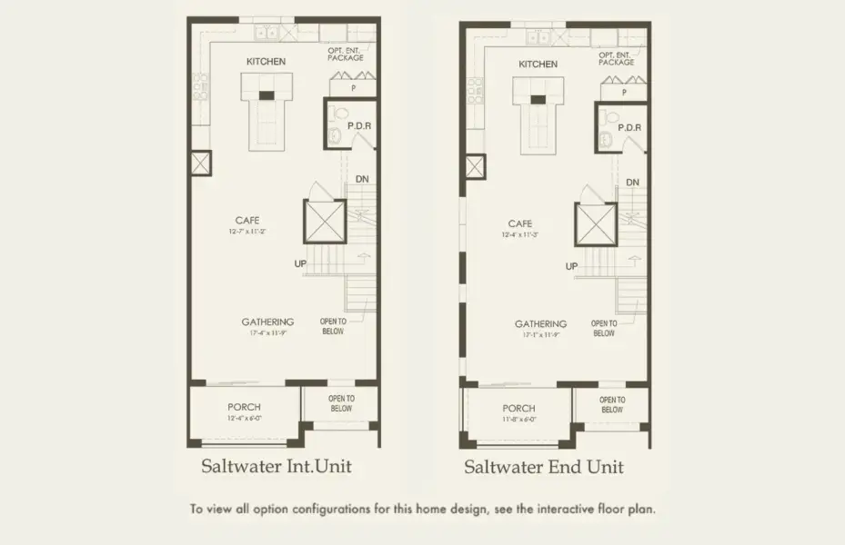 2D floor plan layout for the Saltwater by DiVosta in The Dunes at Juno Beach, Juno Beach, FL (Image 3).