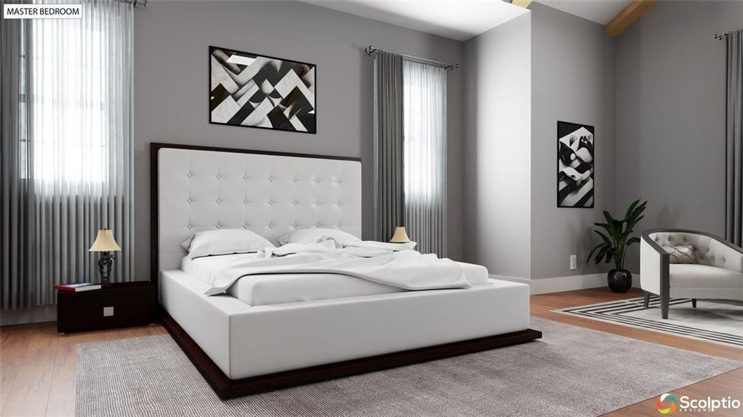 Furnished interior view inside a new home in , Leander (Image 18).